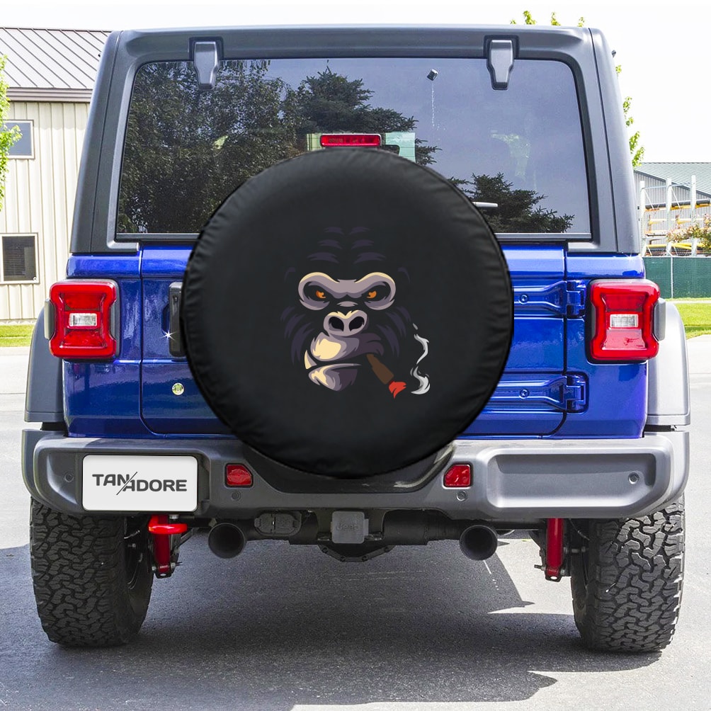 Angry Monkey With Cigar Spare Wheel Tire Cover